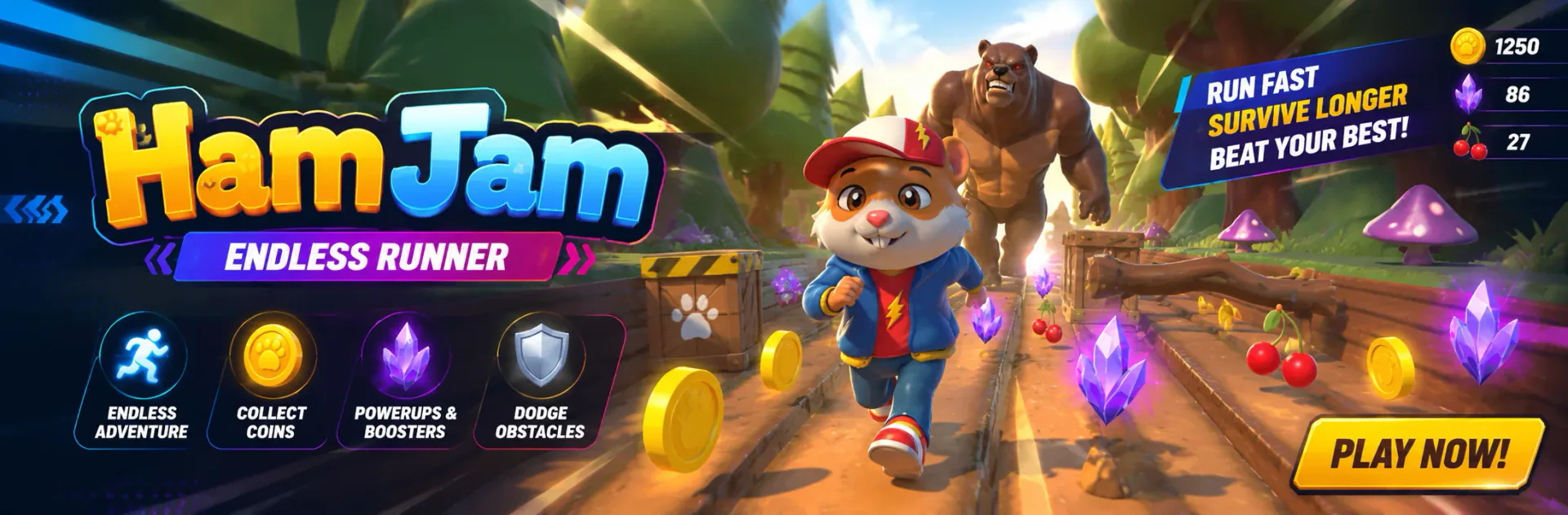 HamJam: Endless Runner Screenshot 1