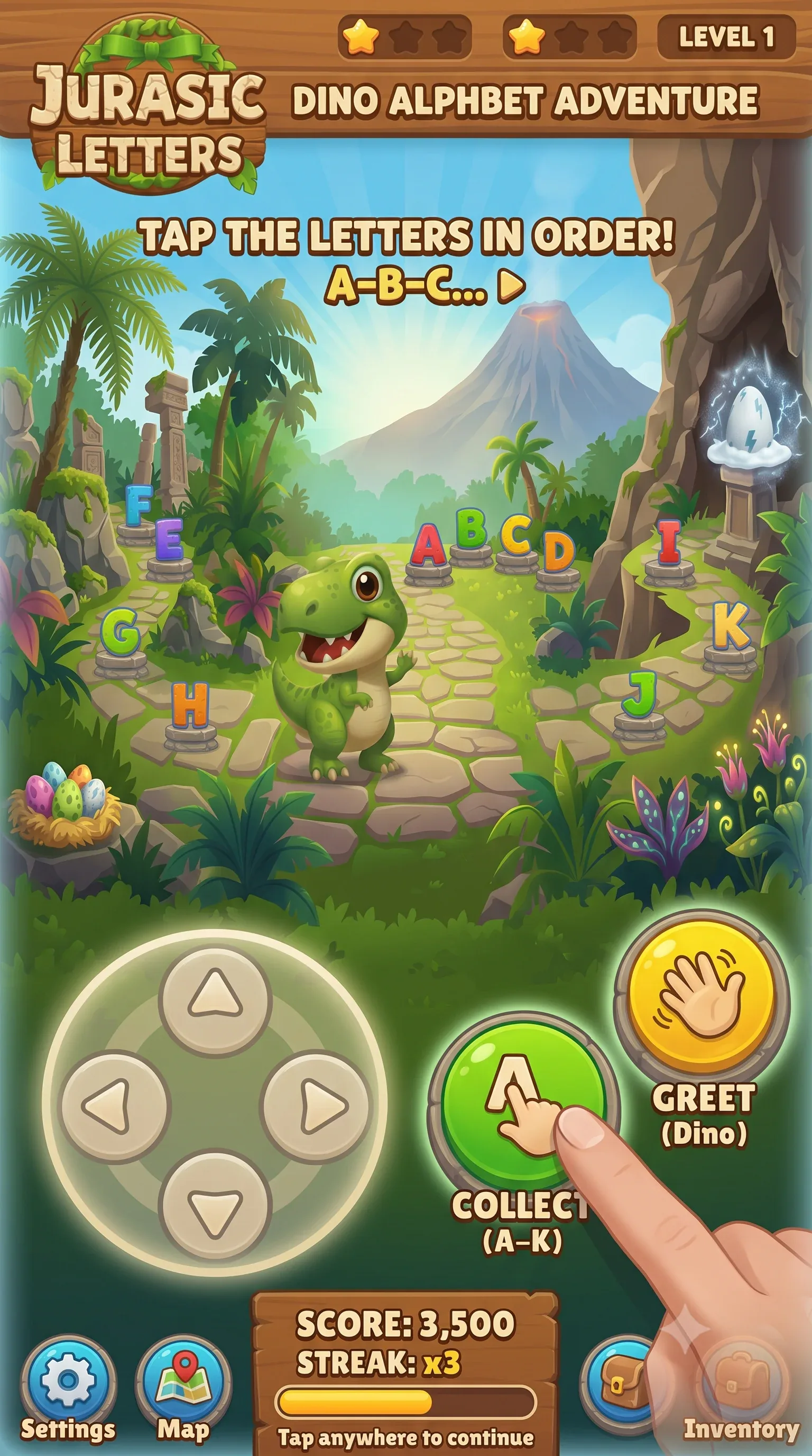 Jurassic Letters: Dino Alphabet Adventure Solution 1