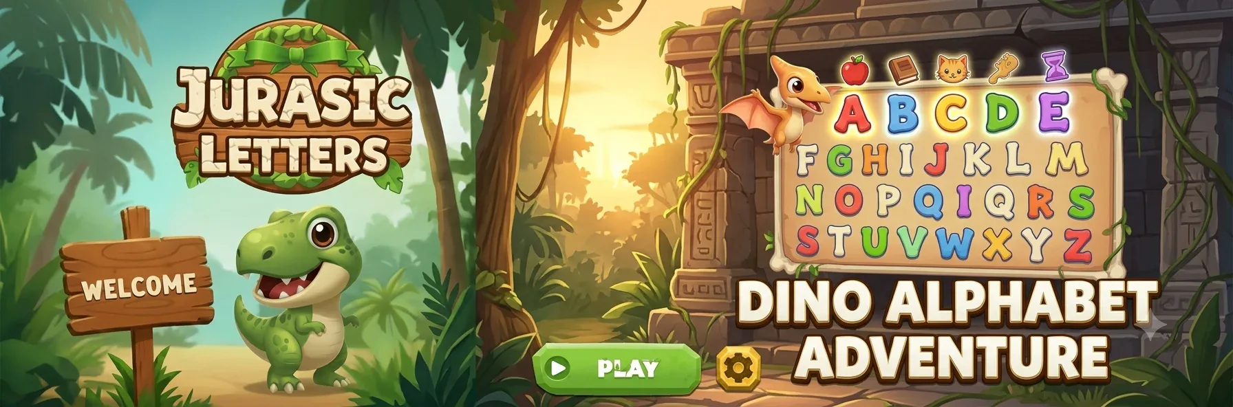 Jurassic Letters: Dino Alphabet Adventure Screenshot 1
