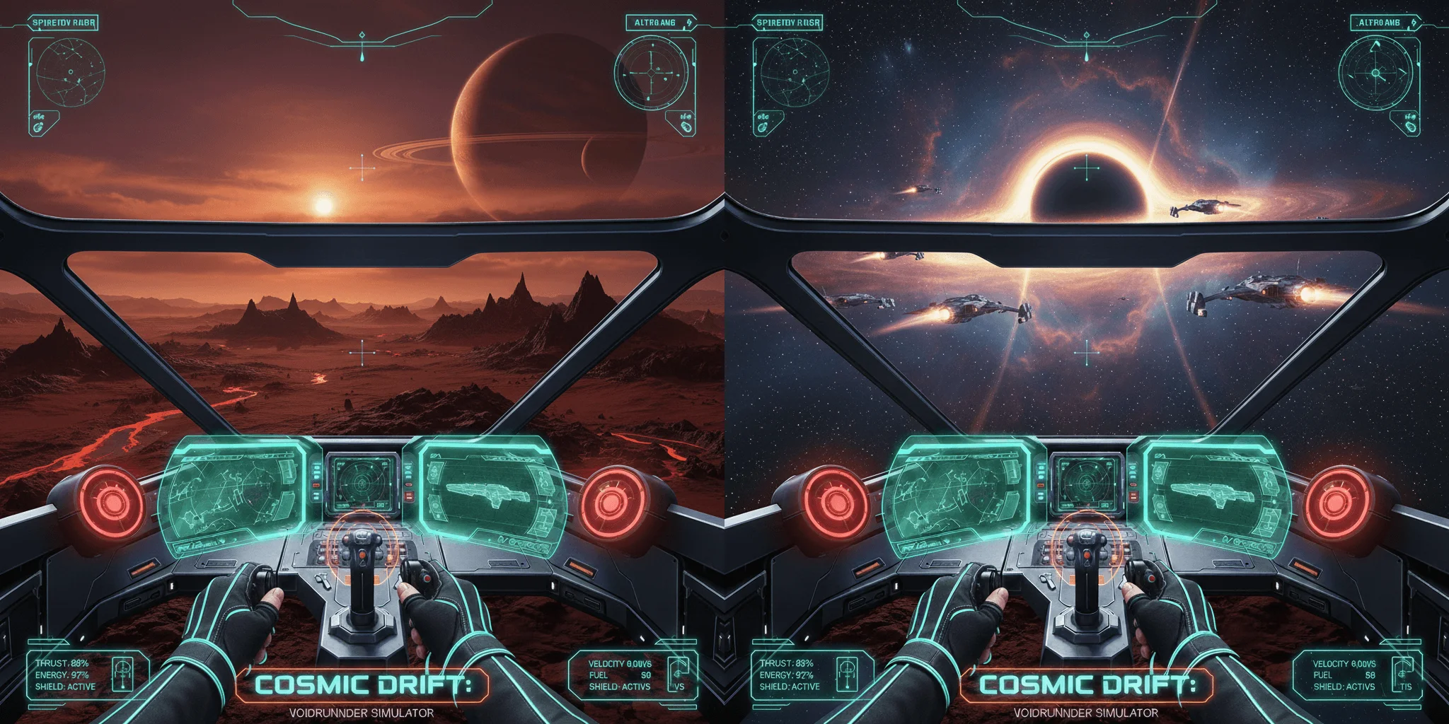 VR Spacecraft Simulator Game