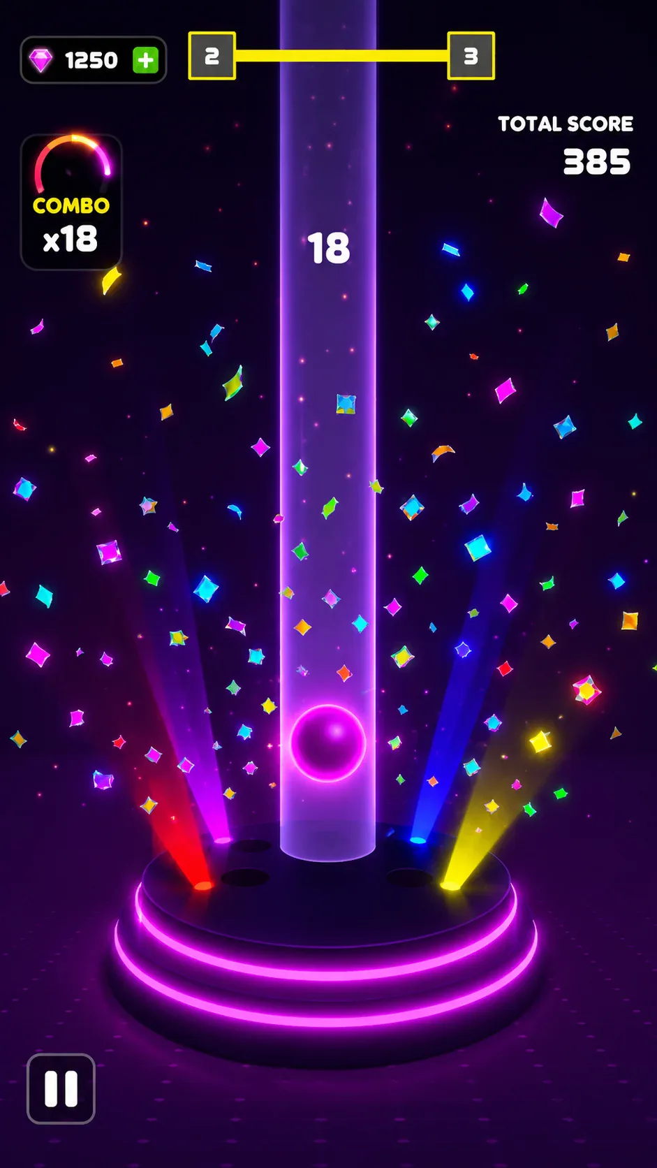 Neon Stack Ball Solution 1