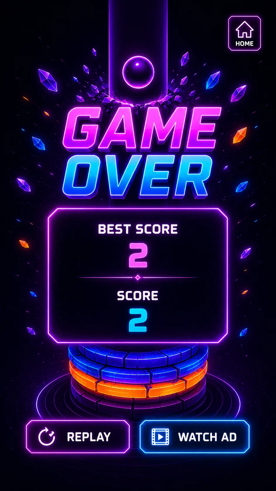 Neon Stack Ball Screenshot 8