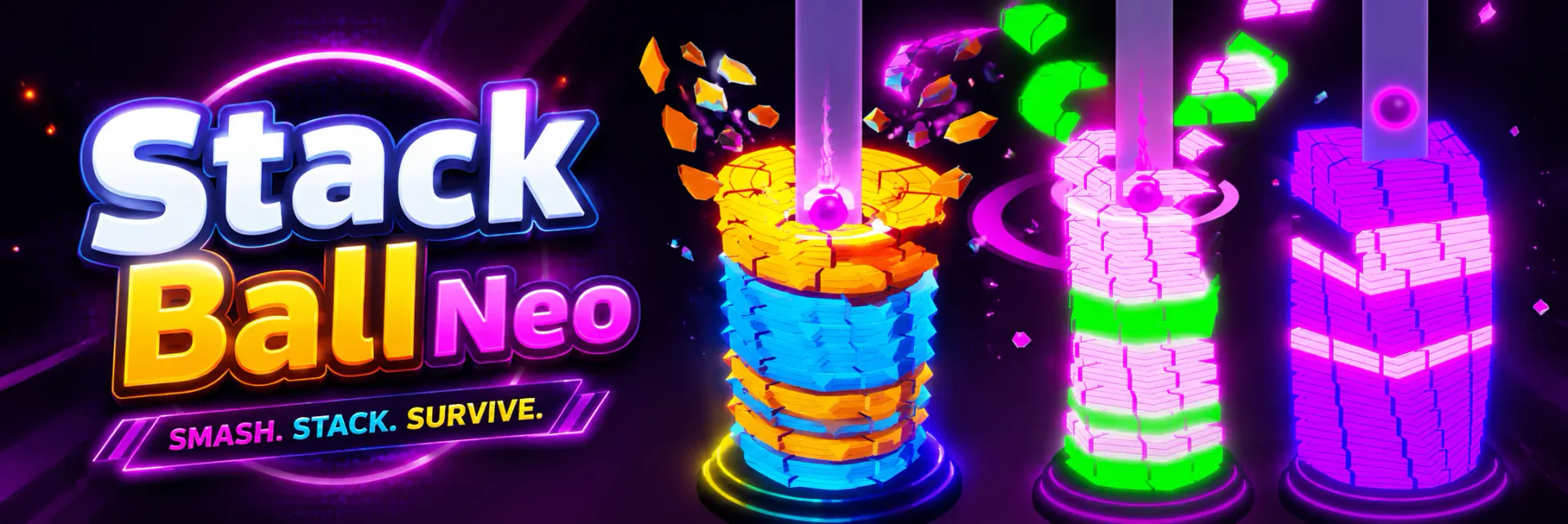 Neon Stack Ball Screenshot 1
