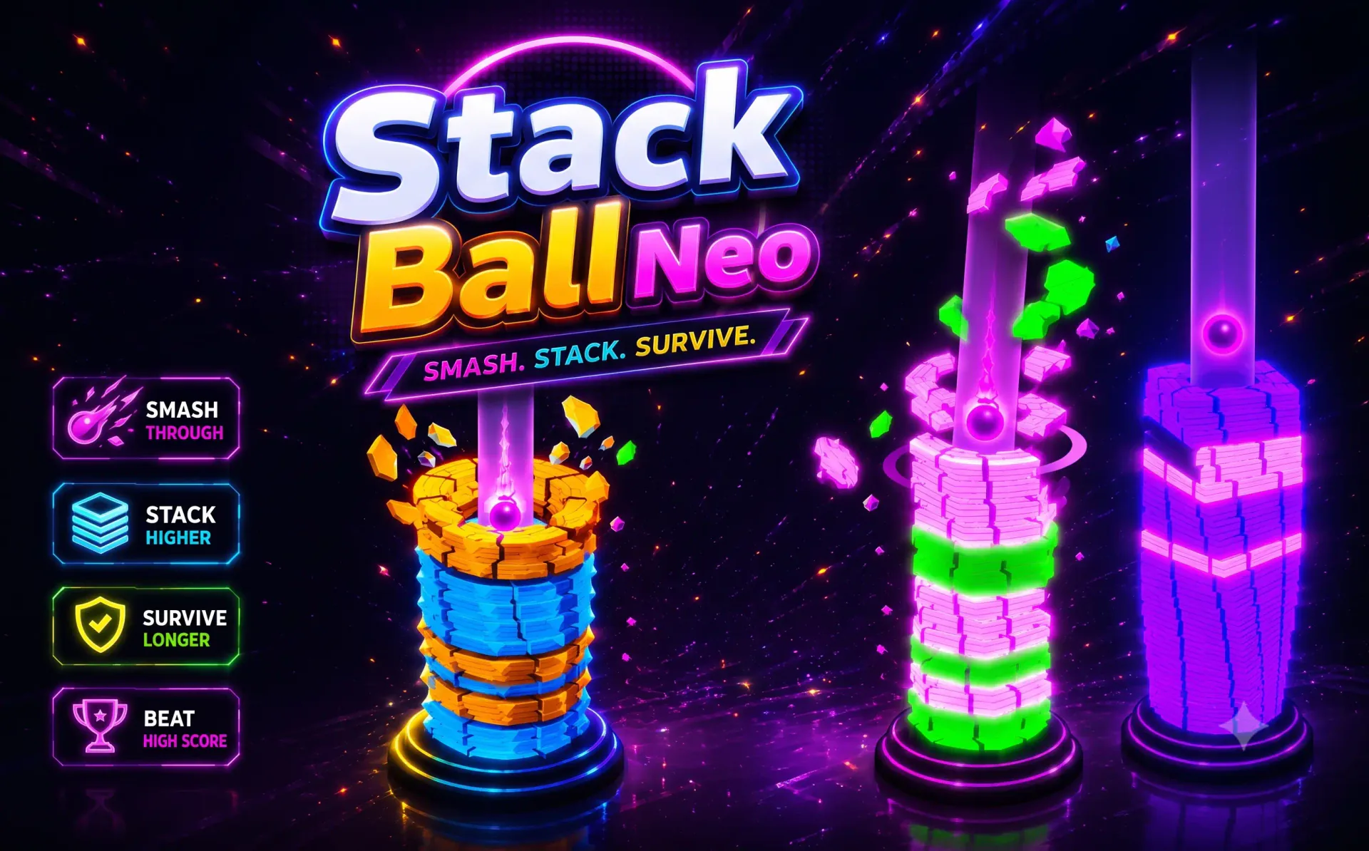 Neon Stack Ball